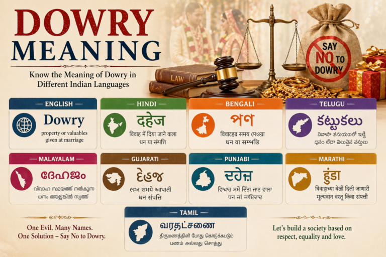 Dowry Meaning: Hindi, Bengali, Telugu, Malayalam, English, Gujarati, panjabi, Marathi & Tamil